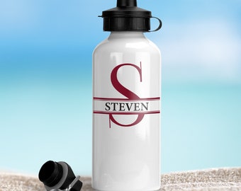 SavvyGifts Modern Artisan Monogrammed Water Bottle