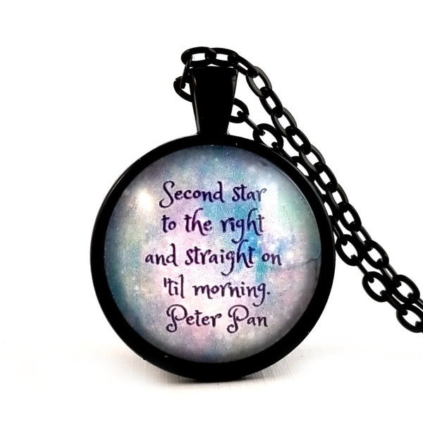 Peter Pan Quote, Second Star To The Right, Gift for Her, JM Barrie Quote, Personalized Gift