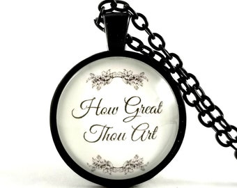 How Great Thou Art Hymn Necklace, Religious Christian Music Gift Idea, Choir Gift, Church Group Gift