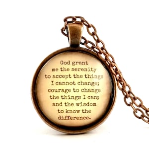 AA Serenity Prayer Gift,God Grant Me the Serenity, Alcoholics Anonymous, Addiction Recovery Prayer, One Day at a Time, Personalized Name
