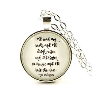 JD Salinger Quote Necklace , Book Lover, Introvert Gift, Gift for Daughter Mom Sister Friend, Book Club Group Gift, Book Birthday Gift