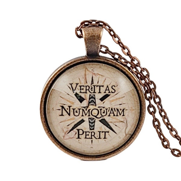 Veritas Numquam Perit, Depp Latin Quote Necklace, Personalized Gift, Truth Never Perishes, Truth Prevails, Justice for Johnny, Depp Gift