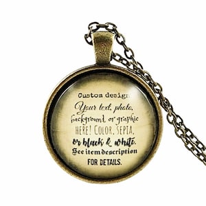Personalized Custom Text Necklace, Photo Keychain, Your Own Message Gift, Unique Custom Quotes, Personal Message Gift, Quote Gift, Your Text