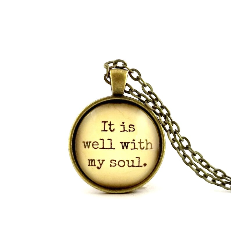 It Is Well With My Soul Necklace Christian Church Choir Gift Etsy
