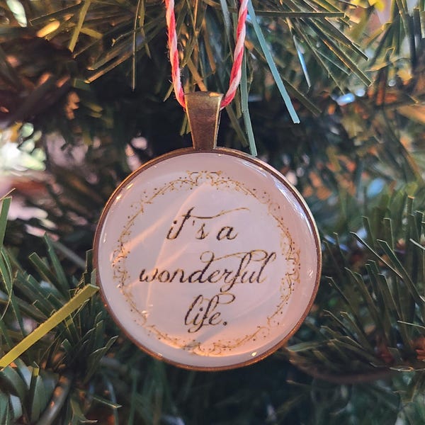 It's A Wonderful Life Christmas Ornament, Christmas Movie Gift, George Bailey