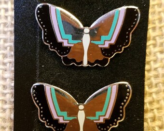 Vintage Laurel Burch Butterfly earrings, Laurel Burch Butterfly earrings, Laurel Burch, Butterfly earrings, papillon earrings