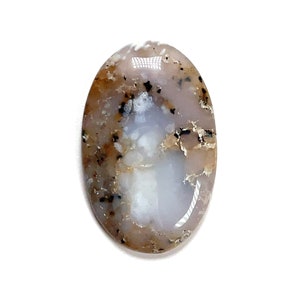 Moss Agate Oval Cabochon, #1245 Agate Cabochon Multi Color, Seascapes Cabochon, Multi Color Dendritic Moss Agate Gorgeous Semi Translucent