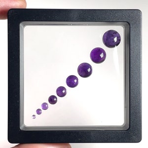 Round Amethyst Cabochon - (1) - 2-10mm Round Cabochon - Flat Back Amethyst Gemstone - Smooth Amethyst Cabochon, Purple Gemstone Cab