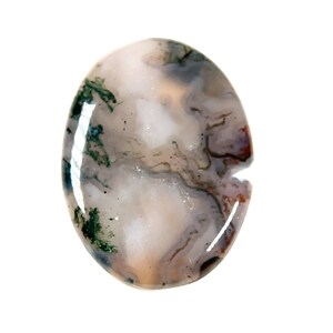 Moss Agate Oval Cabochon, #690 Agate Cabochon Multi Color, Seascapes Cabochon, Multi Color Dendritic Moss Agate Gorgeous Semi Translucent