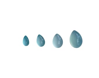 Aqua Chalcedony Pear Cabochon – Teardrop Gemstone Loose (3x5-6x9mm)