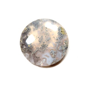 Mossy Plume Agate Round Cabochon, #1082 Agate Cabochon Multi Color, Seascapes Cabochon, Multi Color Dendritic Moss Agate Semi Translucent