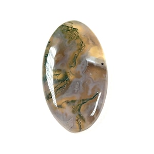 Moss Agate Oval Cabochon, #688 Agate Cabochon Multi Color, Seascapes Cabochon, Multi Color Dendritic Moss Agate Gorgeous Semi Translucent