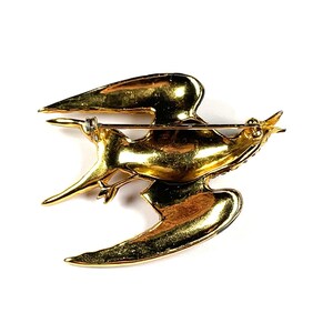Broche Vintage Oiseau En Vol - Années 1950 - Matière Bakélite Ou Corne Bovine - Très Bon état