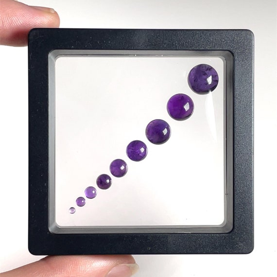 Round Amethyst Cabochon - (1) - 2-10mm Round Cabochon - Flat Back Amethyst Gemstone - Smooth Amethyst Cabochon, Purple Gemstone Cab
