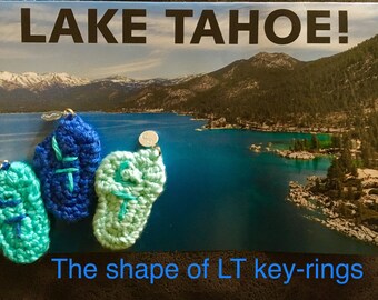 LakeTahoe shaped keyrings