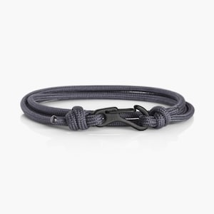 Charcoal Grey & Black Climbing Bracelet Carabiner Bracelet Mens Bracelet Womens Bracelets Paracord Bracelet Rope  Survival