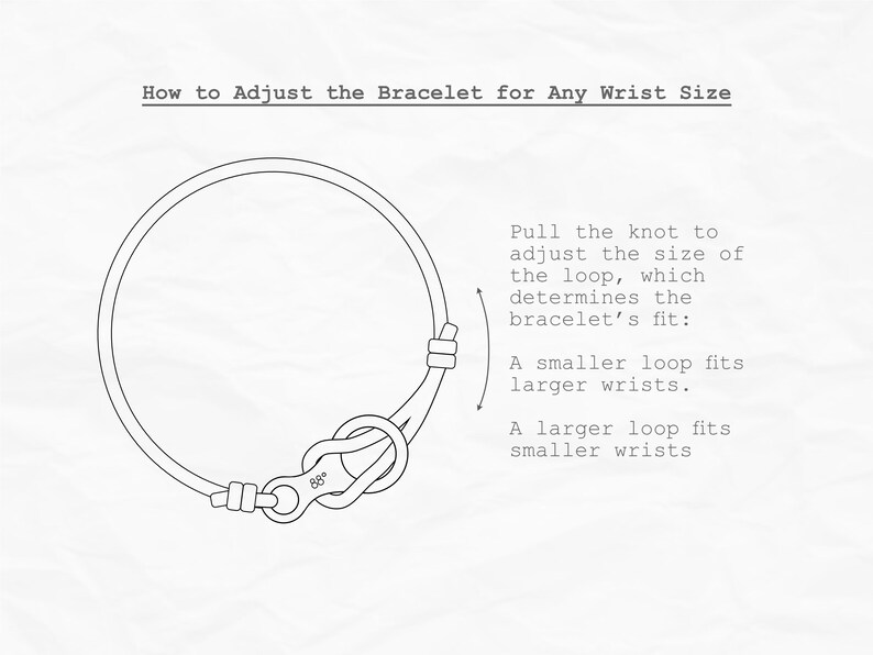 the instructions for how to adjust the bracelet for any wrist size