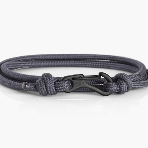 Charcoal Grey & Black Climbing Bracelet Carabiner Bracelet - Etsy
