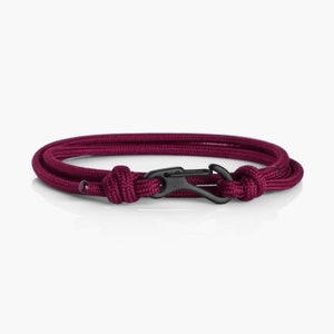 Maroon Red & Black Climbing Bracelet Carabiner Bracelet Mens Bracelet Womens Bracelets Paracord Bracelet Rope  Survival