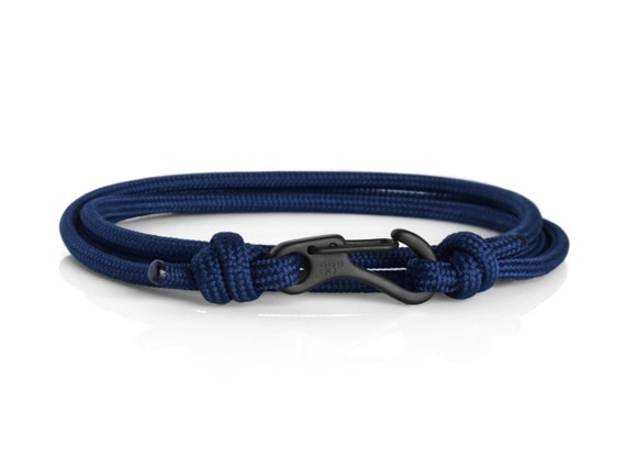 Navy Blue & Black Climbing Bracelet Carabiner Rope Bracelet | Etsy