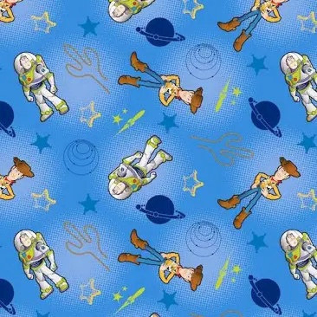 Toy Story Cotton Fabric Etsy
