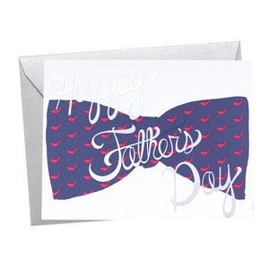 Papillon balena festa del papà / Carta del giorno del padre della balena / Papillon del giorno del papà / Carta per il giorno del papà felice / Carte per papà