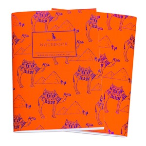 Cammel Limited Edition Notebook/Sewn Notebook/Arancione Camel Notebook/Purple Foil