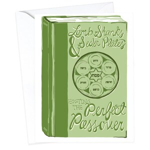 Tarjeta de libro de Pascua de Cordero Shanks, Hosting, Pascua, Seder, Vacaciones Judías, Tarjeta de Vacaciones, Libros Vintage