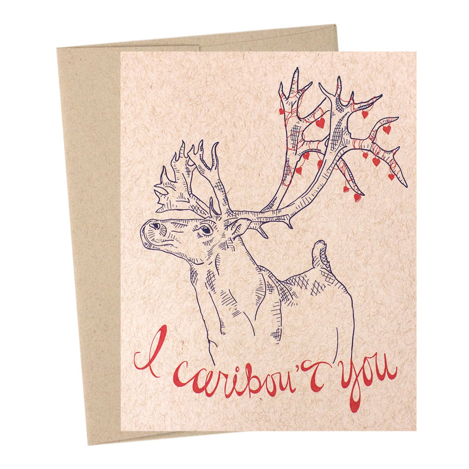 Caribou't You Love Card Friendship Card Caribou Etsy UK