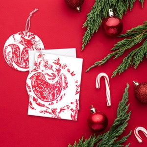 Dove Ornament Christmas Card, Ornament, Dove, Holiday Card, Christmas Card, Scandinavian, Woodland Christmas