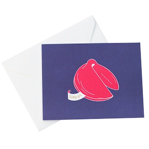 Fortune Cookie, Lucky Fortune Cookie Card, Lucky Fortune Card, Fortune Cookie Card, Gold Foil Fortune, Friendship Card, Everyday Card