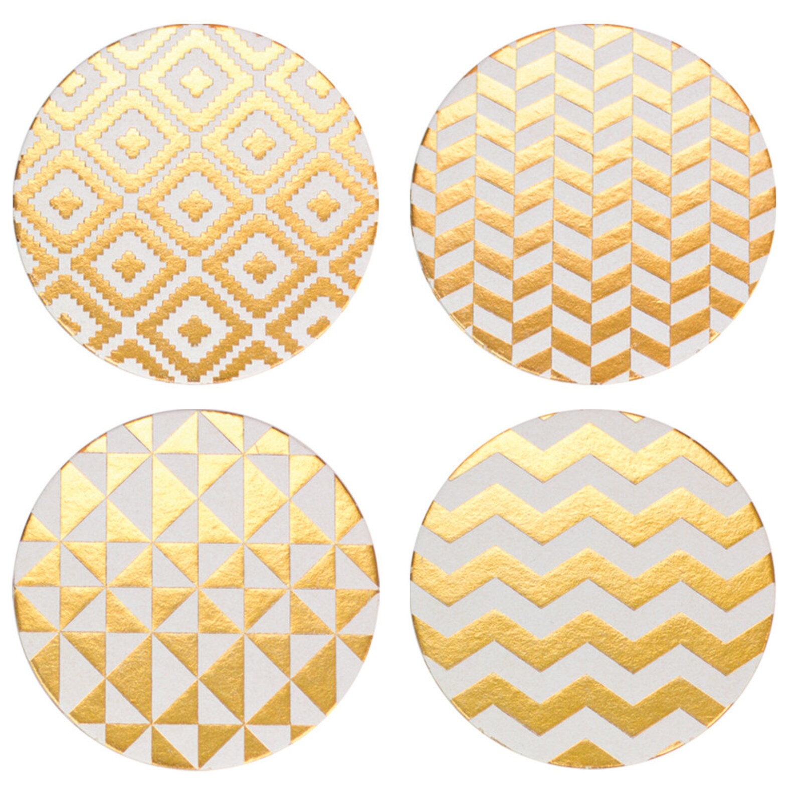 Golden Pattern Coaster Set/gold Foil Coasters/coasters/boxed Etsy