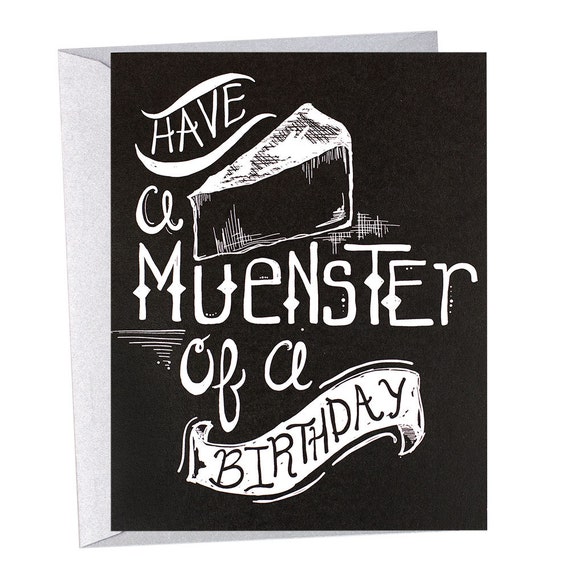 Geburtstag Munster Kase Kase Munster Tafel Schriftzug Etsy