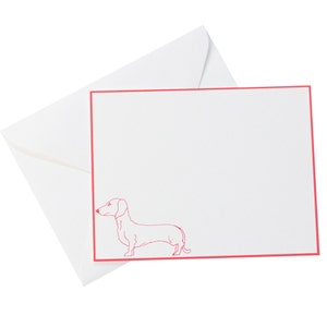 Maximilien The Weenie Dog - Carte de note plate/Weenie Dog Card/Dachshund/Dog Notecards