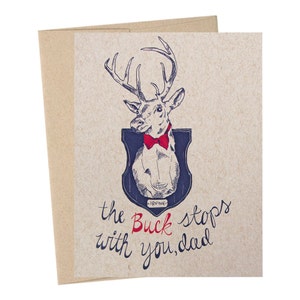Papá's Buck, Dinero del Día del Padre, Tarjeta del Día del Padre, Tarjeta de Caza, Caza del Día del Padre, Tarjeta de Buck Preppy, Tarjeta de Ciervo, Tarjeta de Animal, Bosque