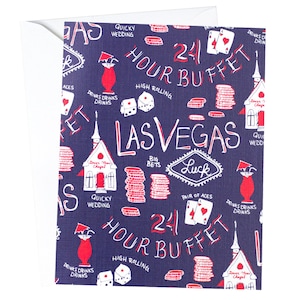 Las Vegas Luck Card, Vegas, Viva Las Vegas, Drive Thru Chapel, Poker Chips, Travel Card, Adventure Card, Wanderlust