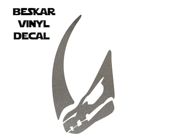 Mud Horn Mudhorn Signet Vinyl decal Bumper Sticker in Beskar color valentine gifts