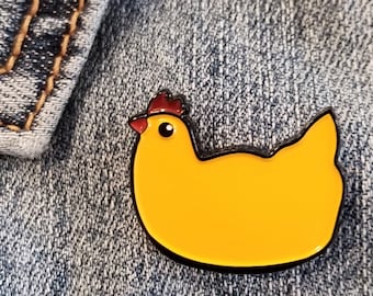 Buff Orpington Chicken Enamel Pin, Hobby Farm Gift