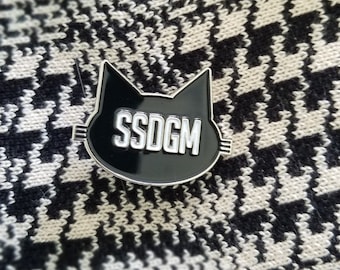 Cat Enamel Pin: True Crime Fan Gift valentines