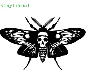 Deaths Head Moth extra large decal Industrial, Exterior Professional Grade Vinyl decal Sticker