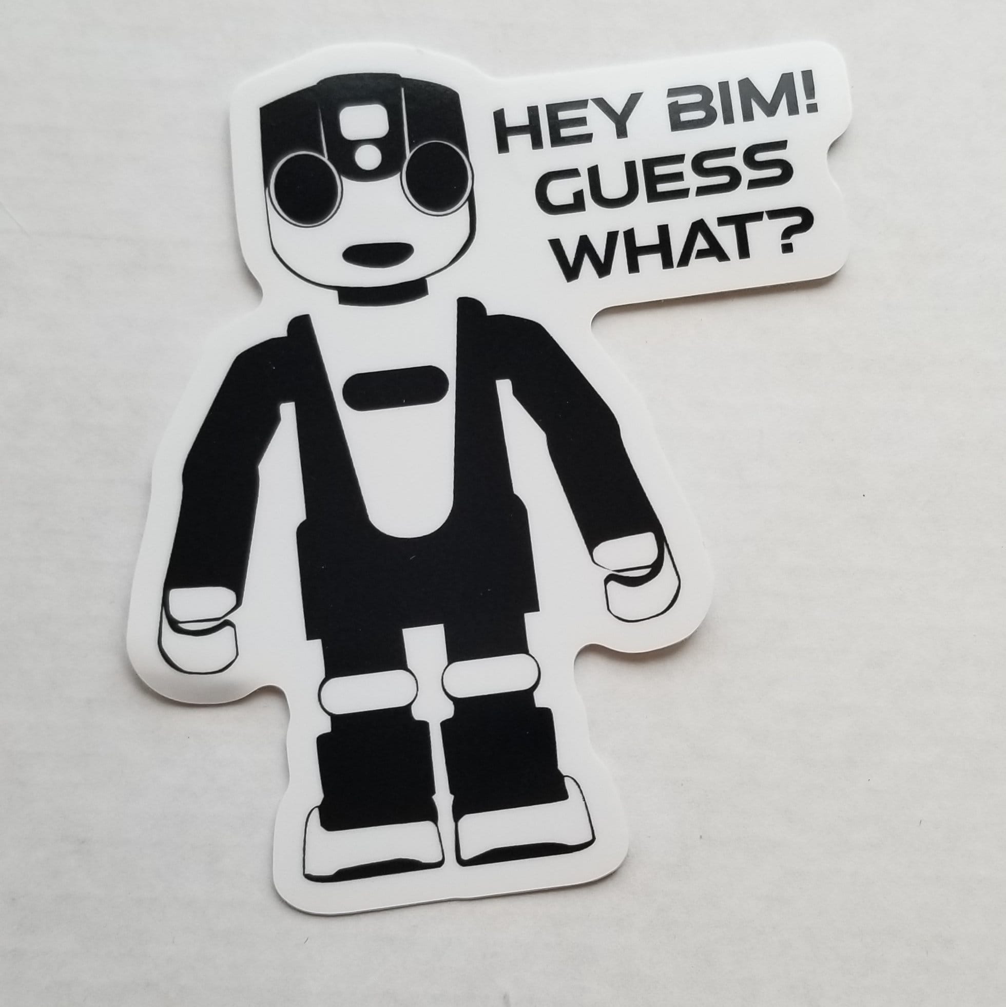Hey Bim Guess What small vinyl waterproof sticker stickers gifts 