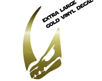 Extra Large Mud Horn Mudhorn Signet Industrial, Exterior, Professional Grade Vinyl decal Sticker GOLD back to school car decal