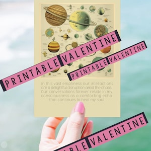 Existential Dread celestial valentine card for Instant Download Printable