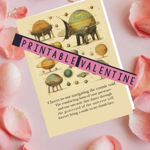 Existential Dread celestial valentine card for Instant Download Printable