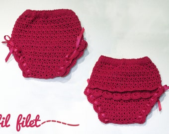 Cache Couche Bébé Au Crochet Avec Des Volants Et Des Rubans - Etsy France