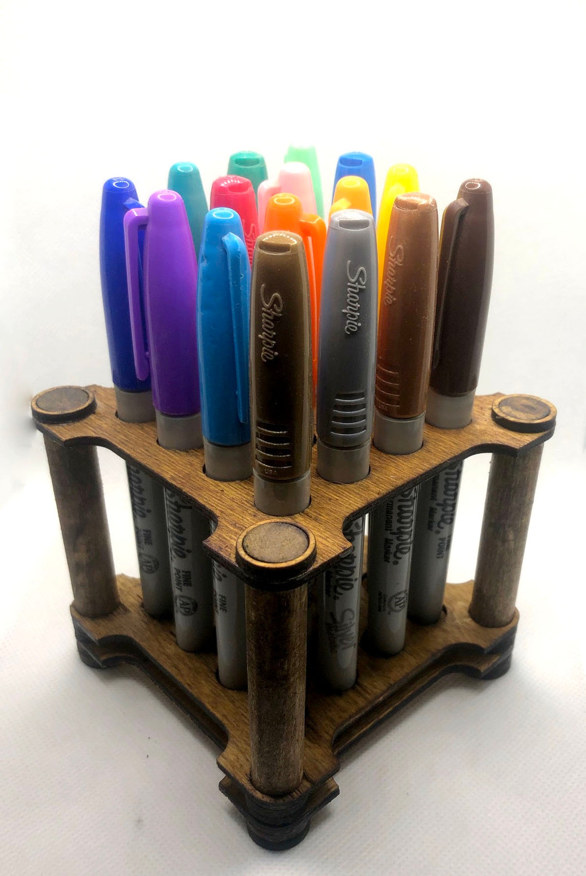 Desktop Sharpie/bic Marker Holder Small Holds 16 Markers Etsy