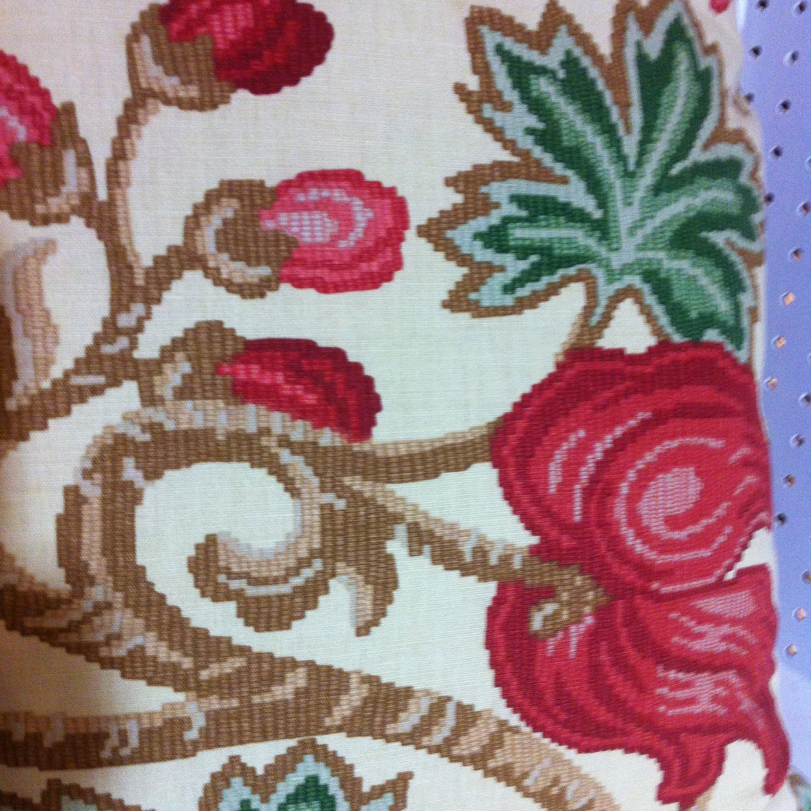 Exclusive Nina Campbell Fabric Printed in Britain by Vorontsov Pillow