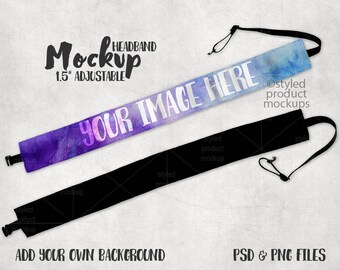Download Thick satin headband template mockup | Add your own image ...