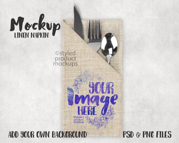 Download Dye Sublimation Linen Napkin Mockup Add Your Own All Free Mockups Mockupworld