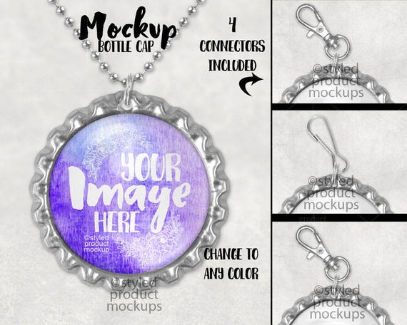 Bottle Cap Template Mockup With Multiple Connectors Add Bottle Cap Template Mockup With Multiple Connectors Add